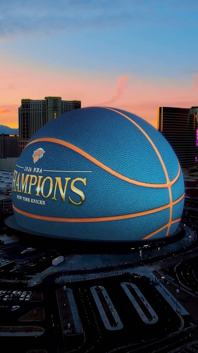 Vegas Sphere celebrates Knicks NBA championship