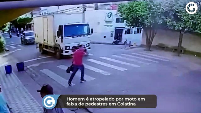 Homem é atropelado por moto em faixa de pedestres em Colatina