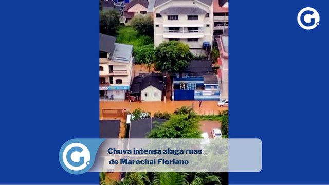 Chuva intensa alaga ruas de Marechal Floriano