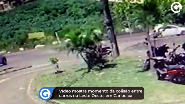 Vídeo mostra momento da colisão entre carros na Leste Oeste, em Cariacica
