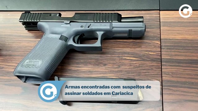 Armas encontradas com suspeitos de assinar soldados em Cariacica