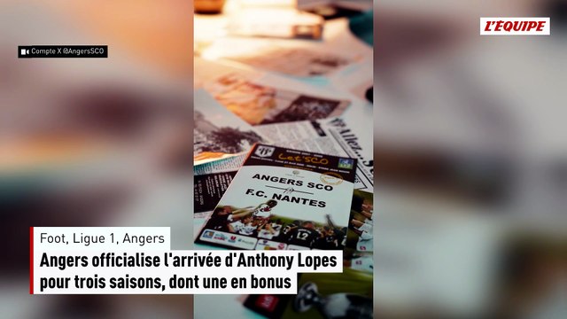 Angers officialise l'arrivée d'Anthony Lopes pour trois saisons, dont une en bonus - Foot - Transferts - Angers
