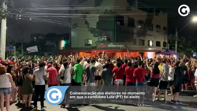 Comemoração dos eleitores do candidato Lula (PT) em Jardim da Penha