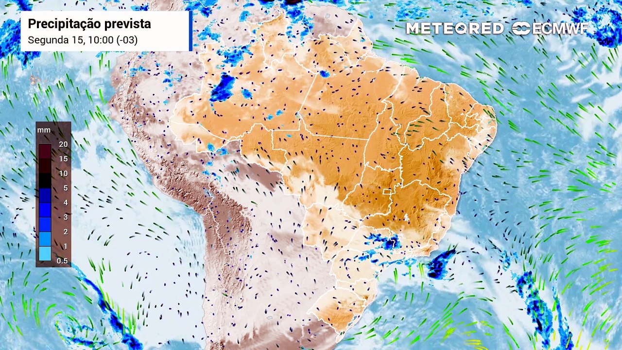 Segunda-feira, 15 de Junho: Frente fria e ar polar dividem o Sudeste com chuva, sol e frio.