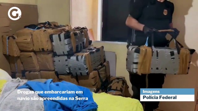 Drogas que embarcariam em navio são apreendidas na Serra