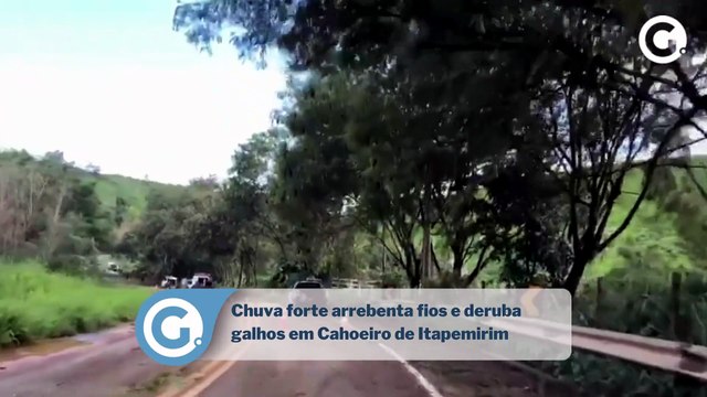 Temporal arrebenta fios e derruba galhos em estrada de Cachoeiro de Itapemirim