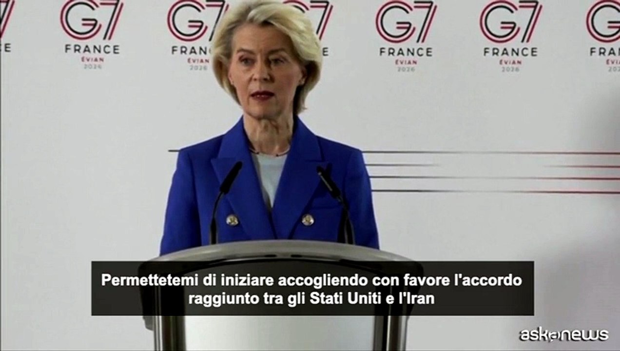 Von der Leyen: bene accordo Usa-Iran, ancoriamo l'Ucraina all'Ue