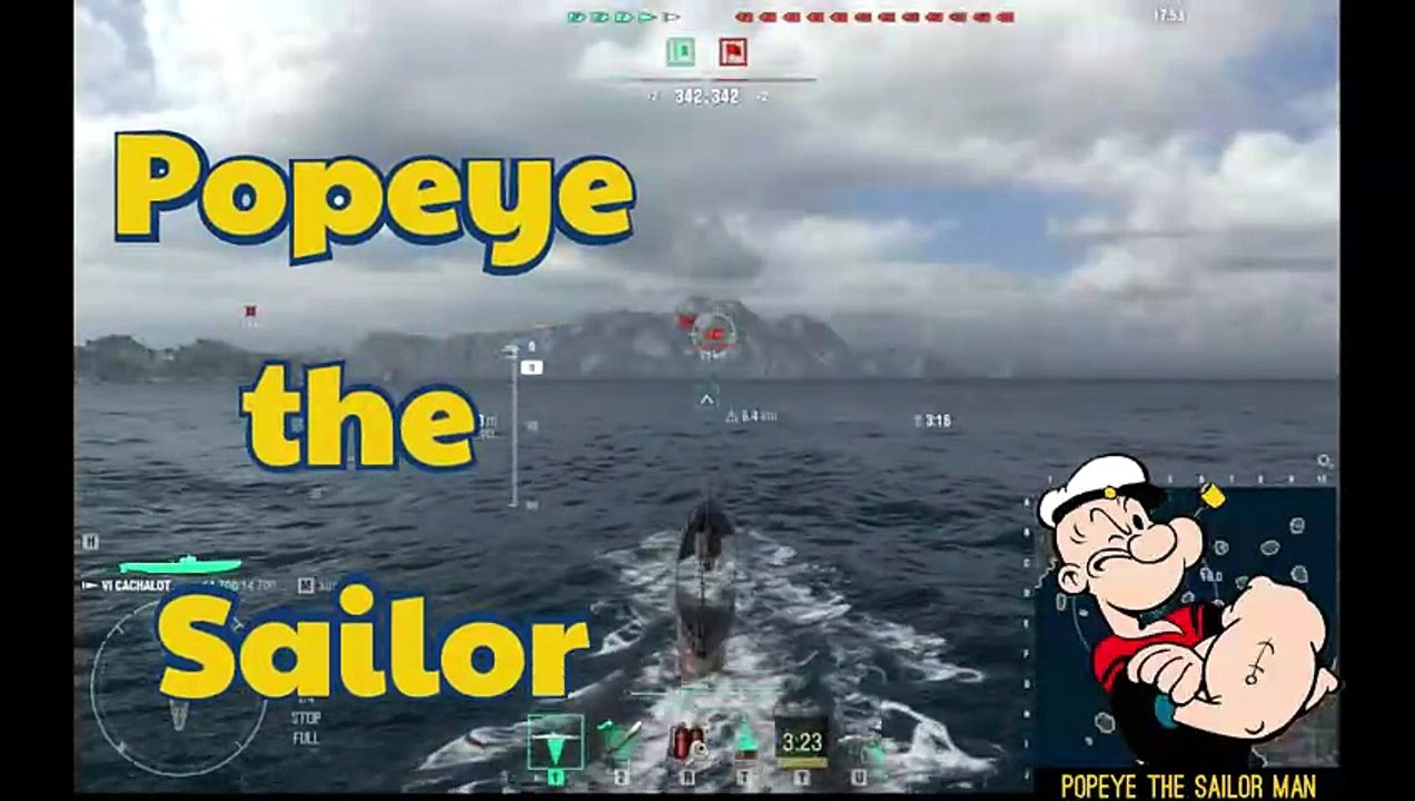 World of Warships Popeye the sailor USS Cachalot Submarine #Boosteroid