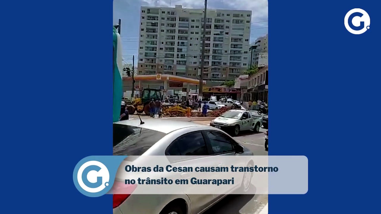 Obras da Cesan causam transtorno no trânsito em Guarapari