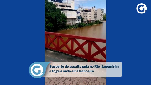 Suspeito de assalto pula no Rio Itapemirim e foge a nado em Cachoeiro