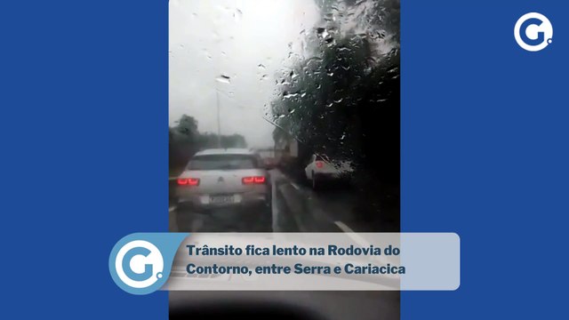 Trânsito fica lento na Rodovia do Contorno, entre Serra e Cariacica
