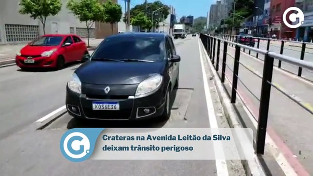 Crateras na Avenida Leitão da Silva deixam trânsito perigoso
