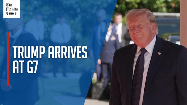 US President Donald Trump arrives at G7 summit in France