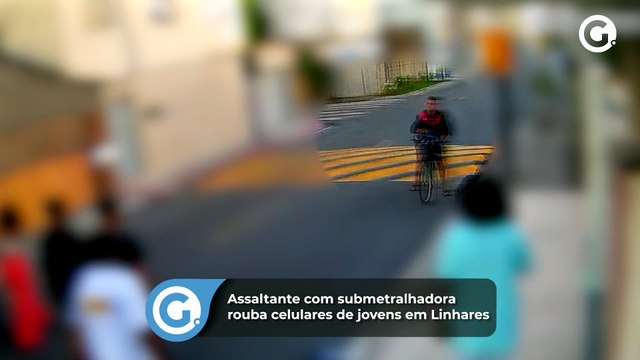 Assaltante com submetralhadora rouba celulares de jovens em Linhares