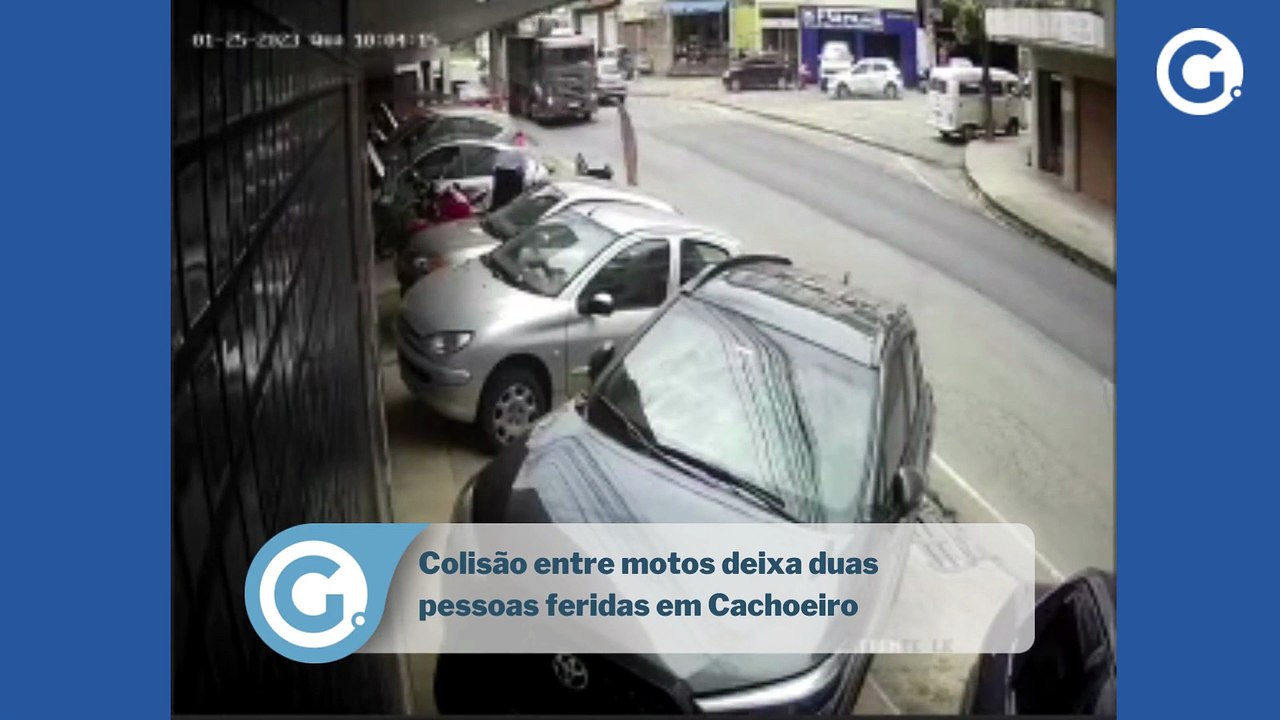 Colisão entre motos deixa duas pessoas feridas em Cachoeiro
