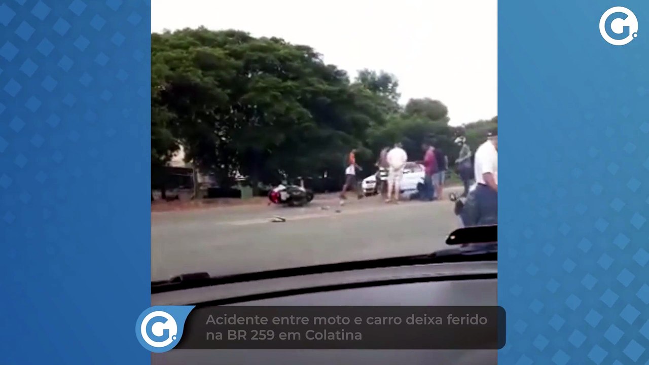 Acidente entre moto e carro deixa ferido na BR 259 em Colatina