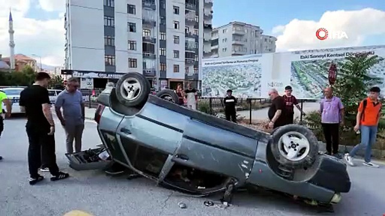 Niğde’de otomobil takla attı: 1 yaralı