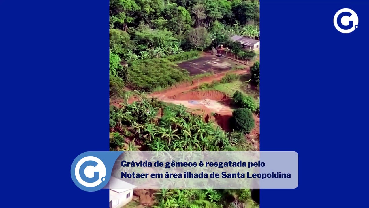 Grávida de gêmeos é resgatada pelo Notaer em área ilhada de Santa Leopoldina