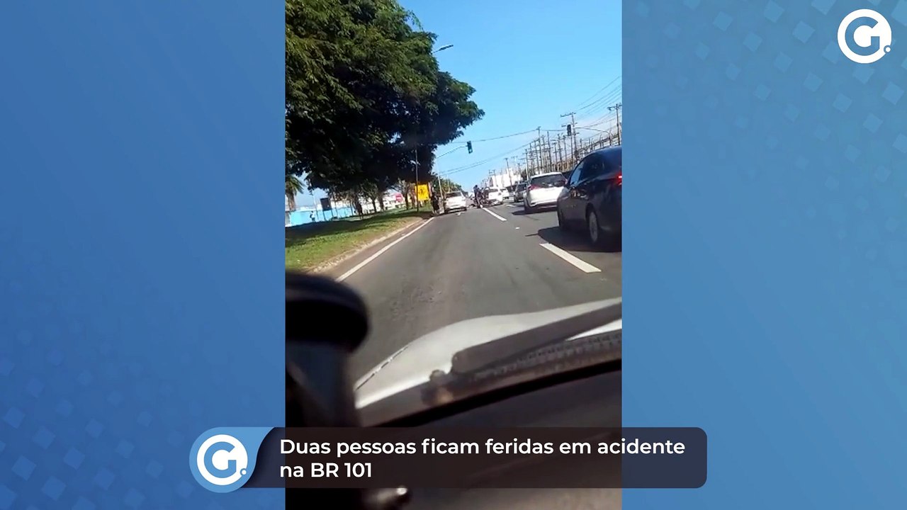 Duas pessoas ficam feridas em acidente na BR 101