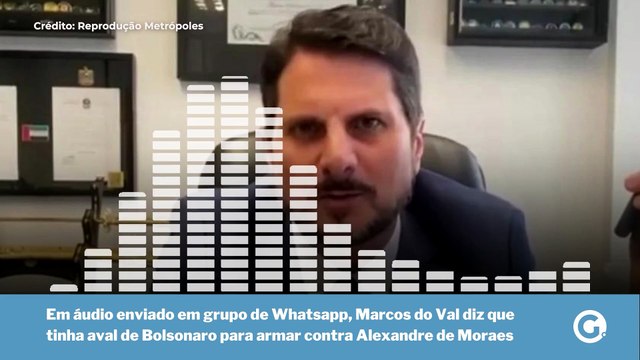 Em áudio, Marcos do Val diz que tinha aval de Bolsonaro para armar contra ministro do STF