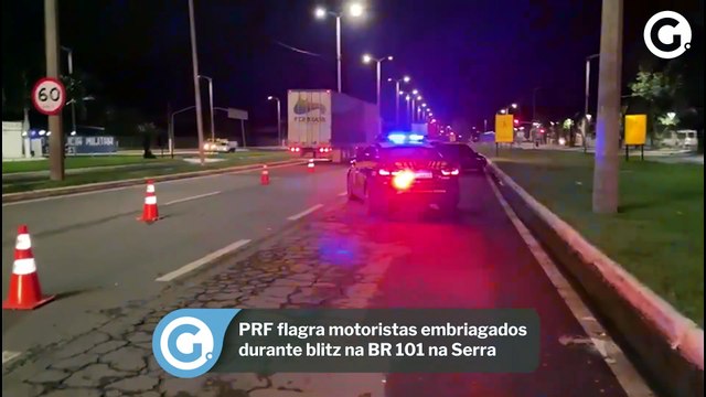 PRF flagra motoristas embriagados durante blitz na BR 101 na Serra