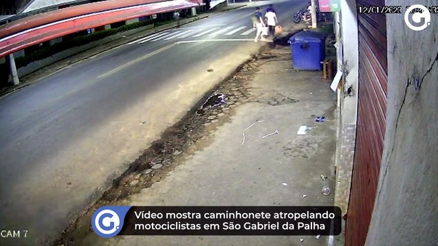 Vídeo mostra caminhonete atropelando motociclistas em São Gabriel da Palha