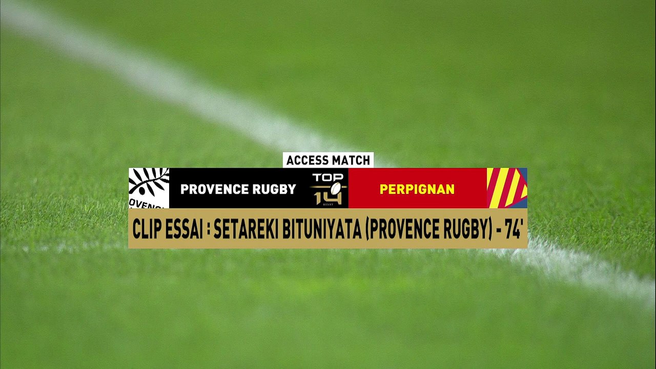 TOP 14 - Essai de Setareki BITUNIYATA (PRO) - Provence Rugby - USA Perpignan