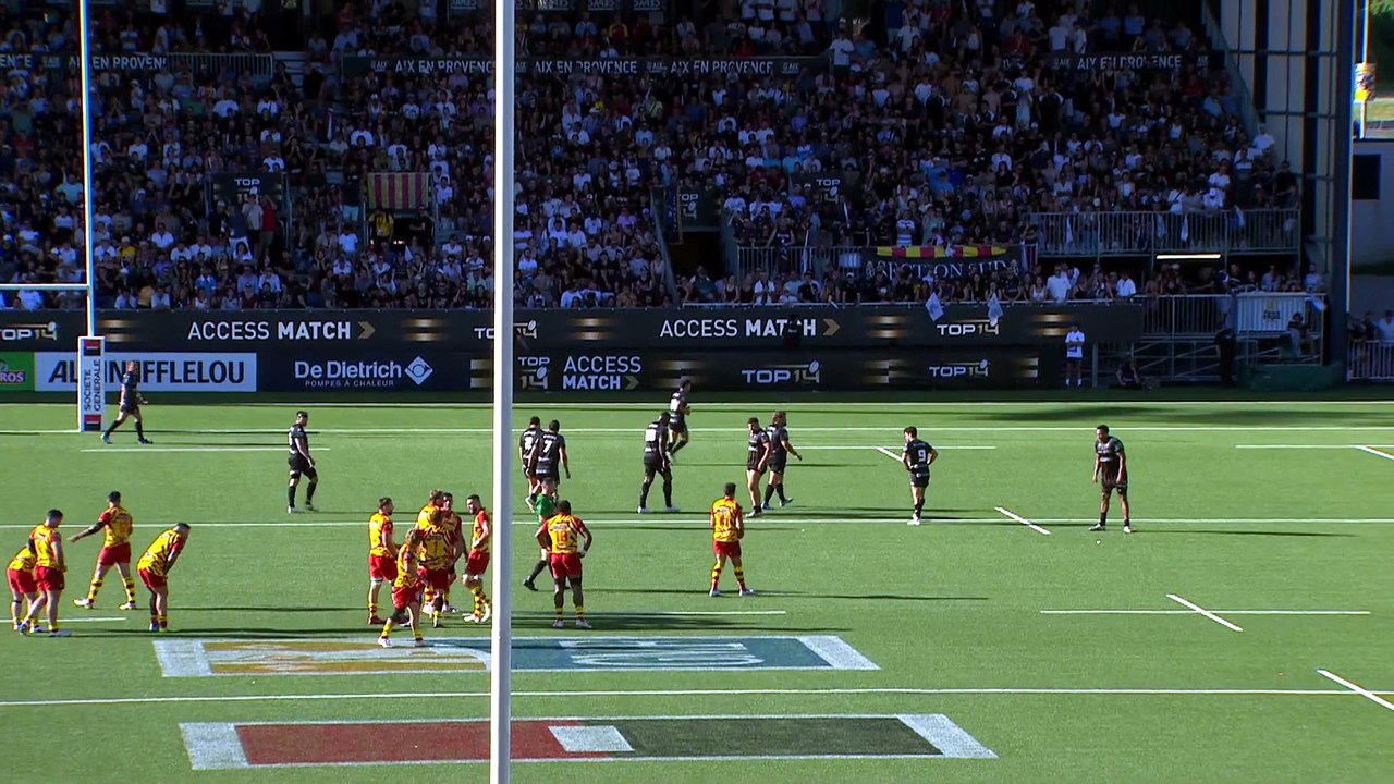 TOP 14 - Essai de Théo FORNER (USAP) - Provence Rugby - USA Perpignan