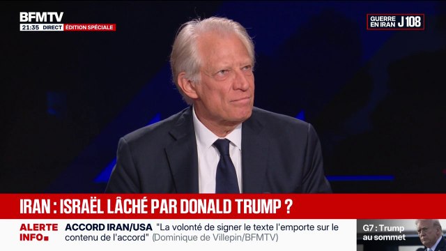Accord États-Unis/Iran: C'est une tragédie pour le peuple iranien, le sentiment d'avoir souffert en vain , constate Dominique de Villepin, ancien Premier ministre