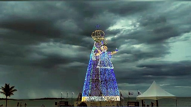 Imagem de Nossa Senhora ganha luzes e cores em Vila Velha