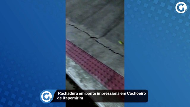Rachadura em ponte impressiona em Cachoeiro de Itapemirim