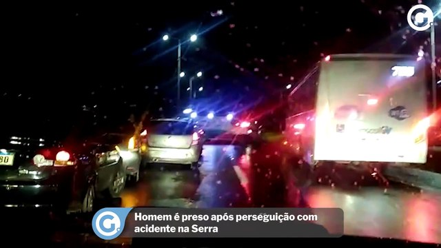 Homem é preso após perseguição com acidente na Serra