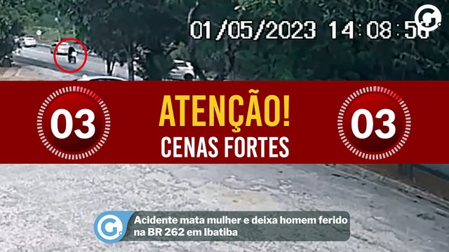 Acidente mata mulher e deixa homem ferido na BR 262 em Ibatiba