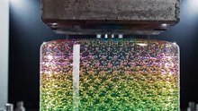 Hydraulic Press Crushing Bubble Material 💥 Extreme Satisfying Pop Test