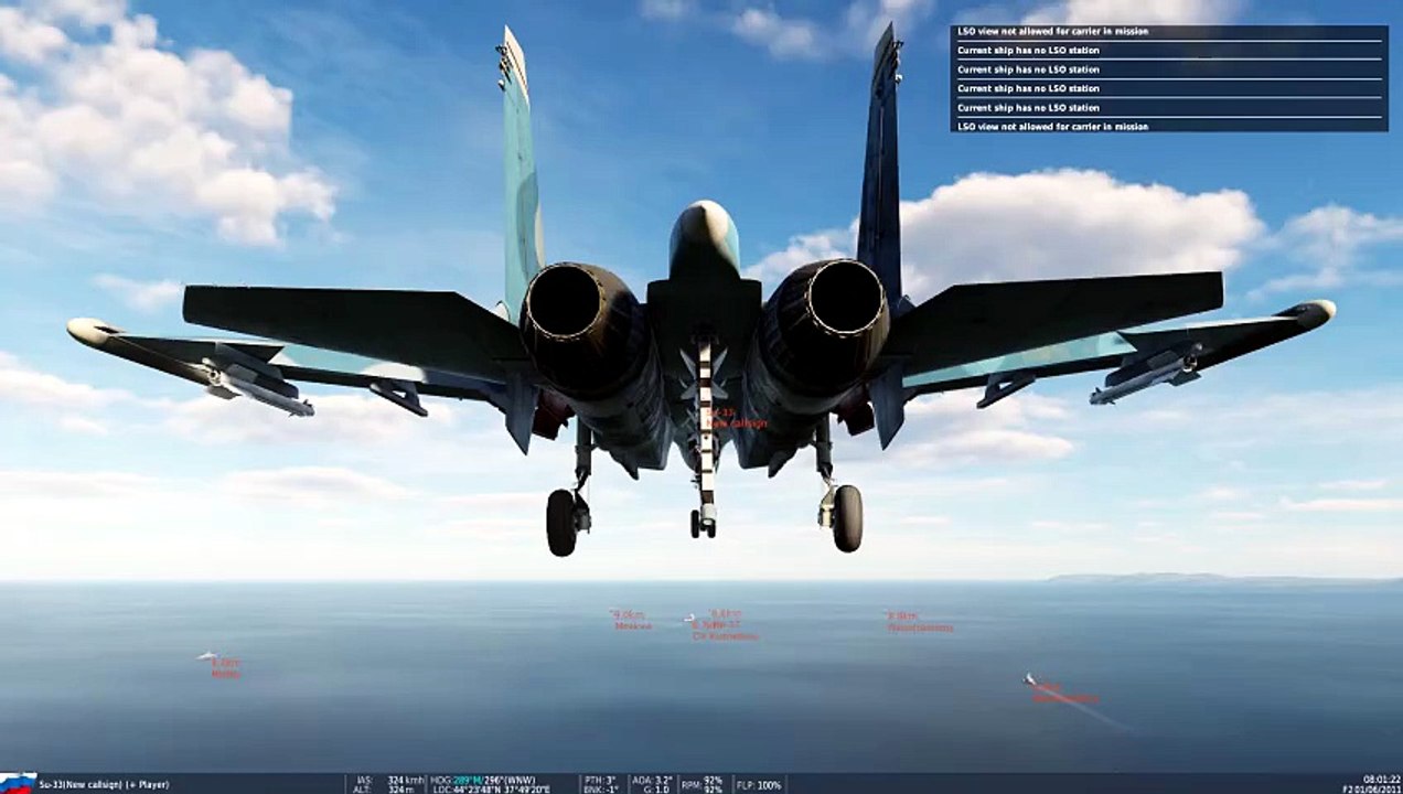 DSC SU-33 treinando pouso no porta aviões