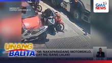 Huli-cam - Nakaparadang motorsiklo, tinangay ng isang lalaki | Unang Balita