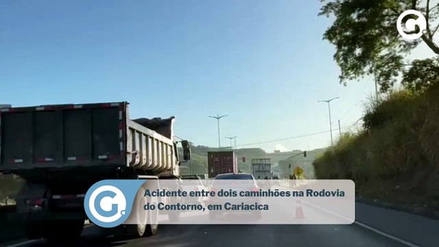 Acidente entre dois caminhões no Contorno, em Cariacica
