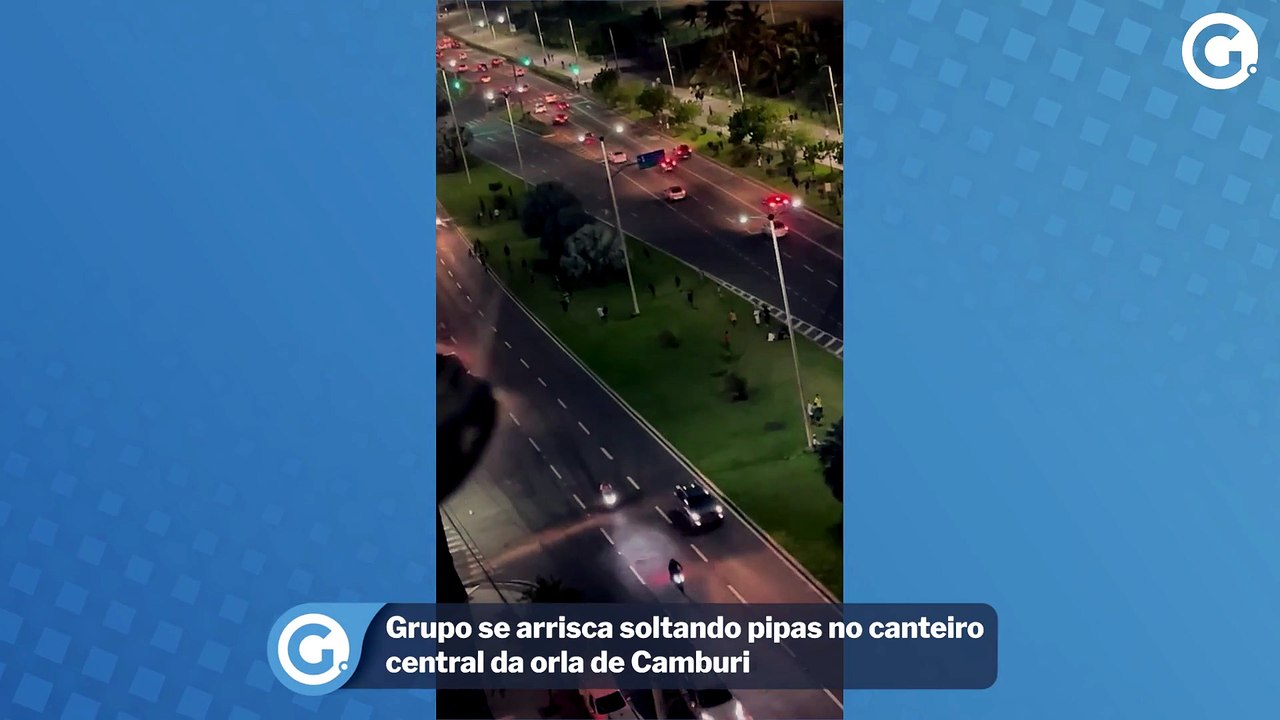 Jovens são flagrados soltando pipa na Orla de Camburi