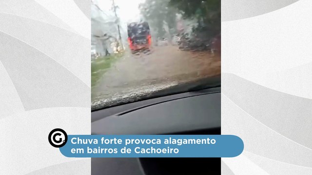 Chuva forte provoca alagamento em bairros de Cachoeiro
