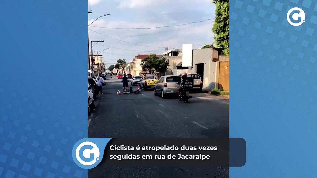 Ciclista é atropelado duas vezes seguidas em rua de Jacaraípe
