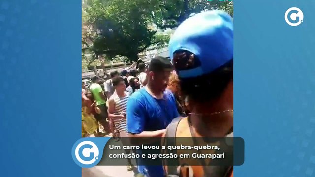 Um carro levou a quebra-quebra, confusão e agressão em Guarapari
