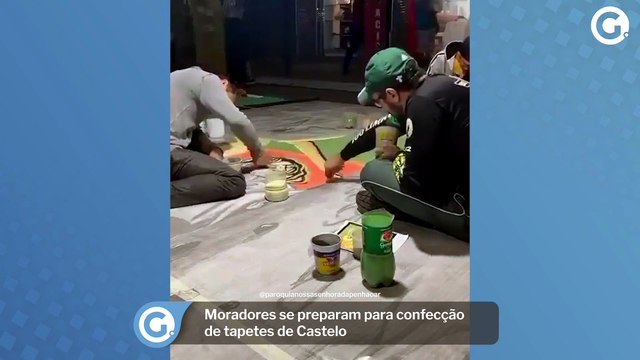Moradores se preparam para confecção de tapetes de Castelo