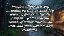 Forest Rain for Deep Sleep🌧️ Mountain Cozy Porch Retreat Ambience for Relaxation & Stress Relief #rain #relax #deepsleep #trending #viral