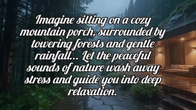 Forest Rain for Deep Sleep🌧️ Mountain Cozy Porch Retreat Ambience for Relaxation & Stress Relief #rain #relax #deepsleep #trending #viral