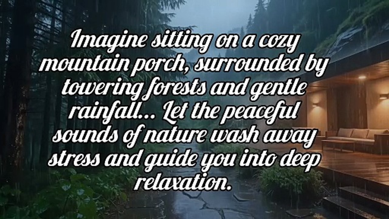 Forest Rain for Deep Sleep🌧️ Mountain Cozy Porch Retreat Ambience for Relaxation & Stress Relief #rain #relax #deepsleep #trending #viral