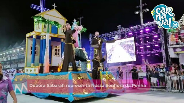 Débora Sabarah representa Nossa Senhora da Penha na Novo Império