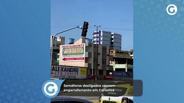 Semáforos desligados causam engarrafamento em pista da Avenida Mário Gurgel, em Cariacica