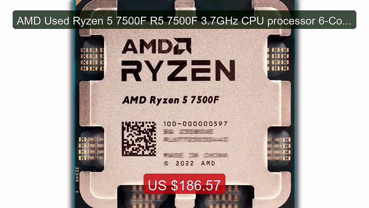 AMD Used Ryzen 5 7500F R5 7500F 3.7GHz CPU processor 6-Core... -- Top Pick 2026 | Unbeatable Price!