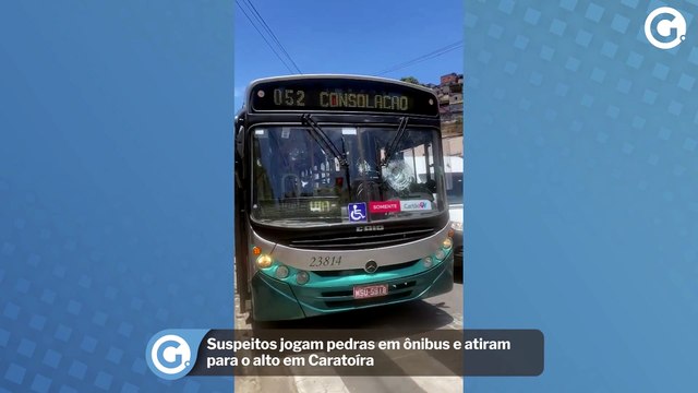 Suspeitos jogam pedras em ônibus e atiram para o alto em Caratoíra