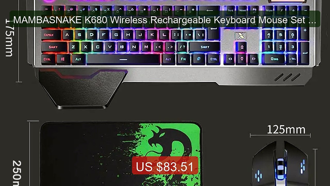 MAMBASNAKE K680 Wireless Rechargeable Keyboard Mouse Set 3800... -- Amazing Value 2026 | Must Have!